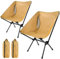 KUOGAS Campingstuhl faltbar – Ultralichter Klappstuhl mit 150 kg Tragkraft, Kleines Packmaß & Robustes Design für Camping, Picknick und Outdoor-Aktivitäten (Khaki | 2-Piece Set)