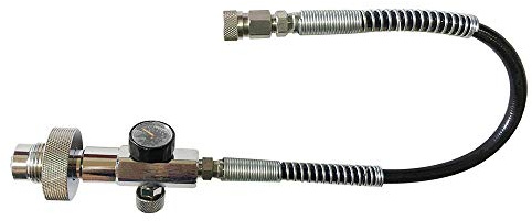 Qussse Paintball PCP - Kit di ricarica 300 bar/4500 psi con manometro e tubo da 60 cm per cilindro sommergibile