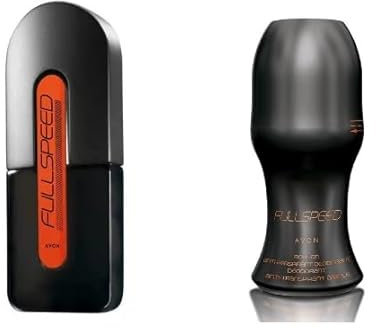AVON Lote Full Speed Desodorante Roll-on Antitranspirante para Hombre, Aroma Original, 50 ml, Protección 24 Horas y Eau de Toilette 75 ml