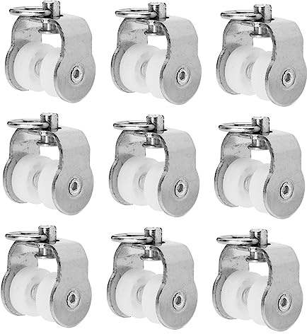 Yardenfun Ruote Scorrevoli e Ganci per Binari Tende in Metallo, Set da 20 Pezzi, Accessori per Tende Scorrevoli, Resistenti e Facili da Spostare per Uso Quotidiano