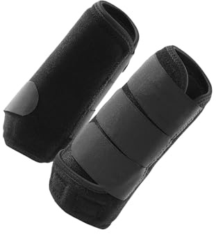 kesurpae Juego de Botas y Vendajes de Neopreno para Caballos, Equipo Soporte para Deportes ecuestres con características Suaves absorción Impactos, Equipo Salto con absorción Impactos,