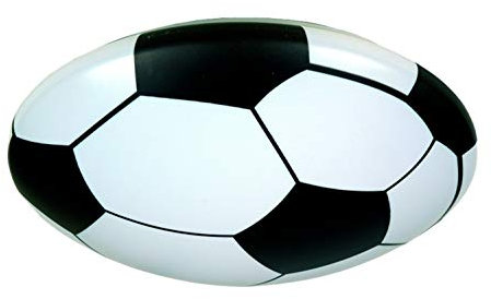 Niermann Standby Deckenleuchte Fußball, mit stoßfester Abdeckung, Ø 36cm, E27, Kinderzimmer, Kinderzimmerlampe, Fußballlampe, Deckenlampe Soccer, Jugendzimmer