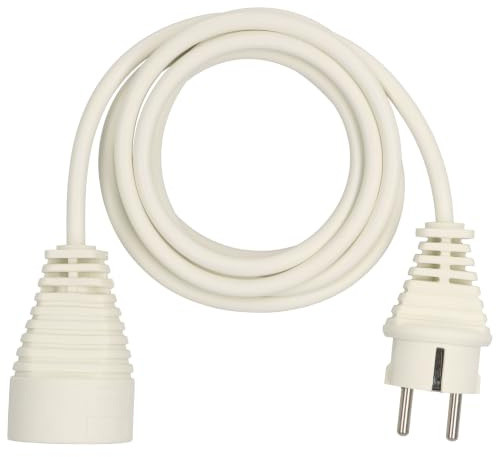 Brennenstuhl Rallonge prolongateur électrique, 2m H05VV-F 3G1,0, Blanche