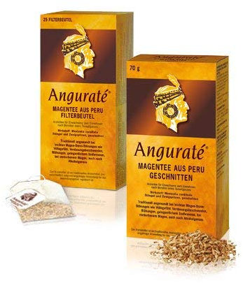 2x25 Filterbeutel Anguraté Magentee aus Peru. Bei leichten Magen-Darm-Störungen wie Völlegefühl, Verdauungsbeschwerden, Blähungen, gelegentlichem Sodbrennen und nach Alkoholgenuss