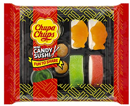Chupa Chups Meals, Golosinas de Formas y Sabores Variados, Candy Sushi de 100 gr.