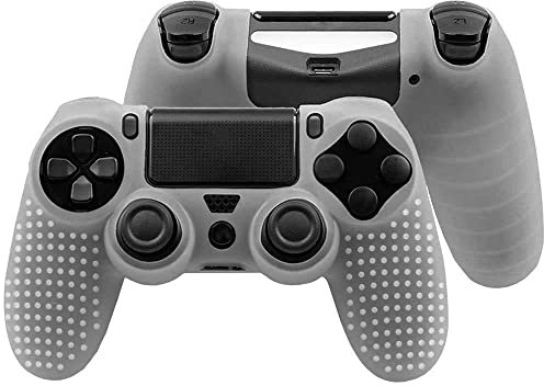 OcioDual Silikon Schutz Hülle Kompatibel mit PS4/Slim/PRO Durchscheinend Controller Cover Skin Case Protector Anti-Rutsch Gummi