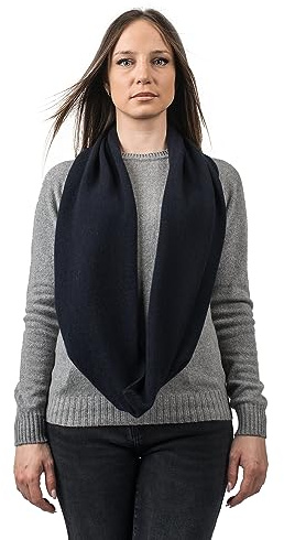 DALLE PIANE CASHMERE Sciarpa Chiusa Donna Cashmere Rigenerato - Blu