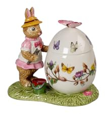 Villeroy & Boch Bunny Tales Anna Malt Easter Egg Tin, Hard Porcelain Easter Board, 11 x 6.5 x 10 cm, Multi-Colour, 11 x 6.5 x 10 cm