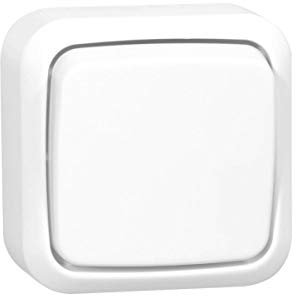 WITTKOWARE Aufputz Elektro Aus-/Wechselschalter (Universalschalter) für trockene Räume, 10A/250V~, reinweiß