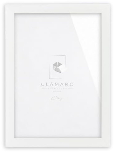 CLAMARO Bildram collage, MDF trä, vit matt, 46 x 61 cm, akrylglas