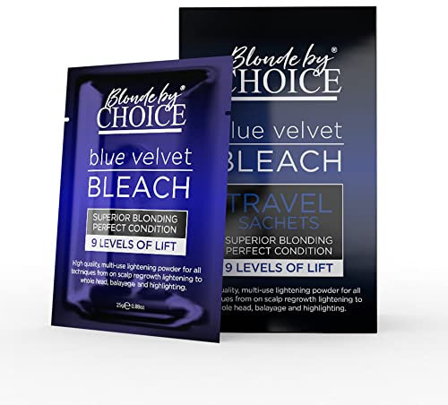 Professional Hair Bleach, Blonde by Choice Blue Velvet, Premium Hair Lightener, 9 Levels Of Lift, Inbuilt Blonde Toner, Perfect Bleach Hair Dye for Root Touch up, Highlights, Balayage, Ombre (100g)