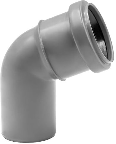 HT-Bogen DN 75 67° grau | 67-Grad HT-Rohrbogen | Dichte Steckmuffe, leiser Durchfluss