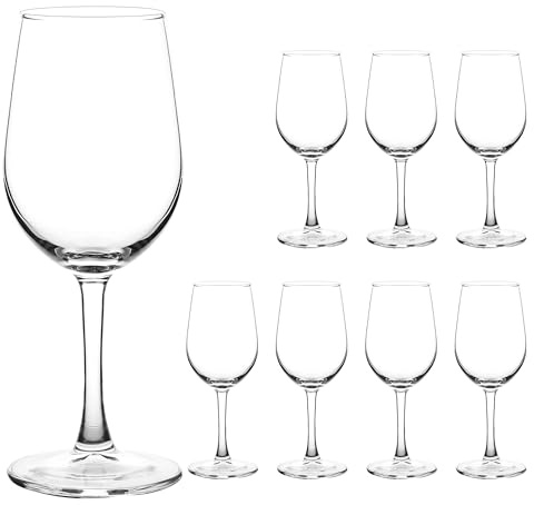 YANGNAY Wine Glasses (Set of 8, 11.5 Oz), All-Purpose Red or White Wine Glass with Stem, Durable, Dishwasher Safe
