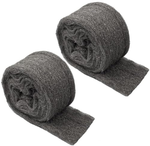 NIEEKRUN Laine d'acier Anti Rongeur Grade 0000 2m Fils de Laine d'acier Fine Tissu de Remplissage Cluder pour Nettoyage Polissage Meubles Métaux Empêche Souris