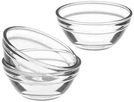 Cabilock 3piezas Tazones De Vidrio Transparente Para Pudín Tazones De Postre Multifuncionales y Fáciles De Limpiar