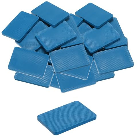 QUARKZMAN 200pcs Cuñas Plásticas, 60x40x5mm (L*An*Grosor) Espaciadores de Plástico Cuñas para Azulejos Placas de Compensación Niveladores Flexibles para Ventanas Muebles Puerta, Azul