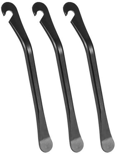 BieMian 3 x Fahrradreifen Brecheisen Fahrrad, Metall Fahrradreifen Montagewerkzeug Reparaturset, Fahrrad Reifenwechselwerkzeug, Rennrad, schwarz