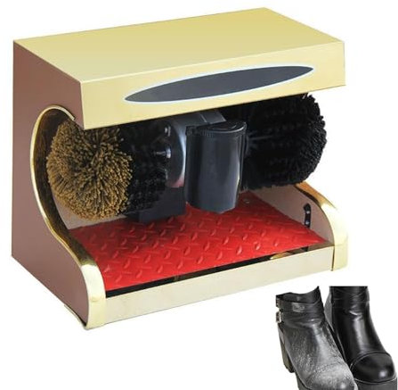 YXZQLOZ Commercial shoe polisher - electric shoe polisher with soft and hard brush, automatic induction small shoe polisher, easy to clean