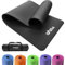 Fizyo Yogamatte Gymnastikmatte Fitnessmatte Trainingsmatte, Isomatte, Erholung und Entspannung, Yogamatte rutschfest dicker NBR-Foam, Synthetischer Kautschuk, 190x60x1 cm (Schwarz)