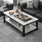 Rectangular Coffee Table, Modern Stone Coffee Table, Center Coffee Table Marble, Living Room Coffee Table, Large Coffee Table, Modern Dining Table, Double Layer for Dining Room, Tea, Tatami, Home(100*