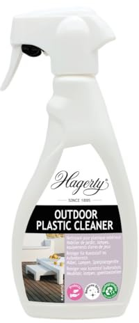 Hagerty Detergente per mobili in plastica per esterni, rimuove sporco e grasso su mobili da giardino e accessori in plastica, detergente efficace per tutte le superfici in plastica da esterno, 500 ml