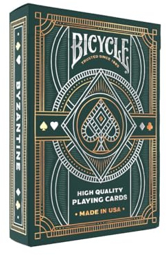 Bicycle Byzantine Playing Cards, Silver and Gold Foil, 1 Deck