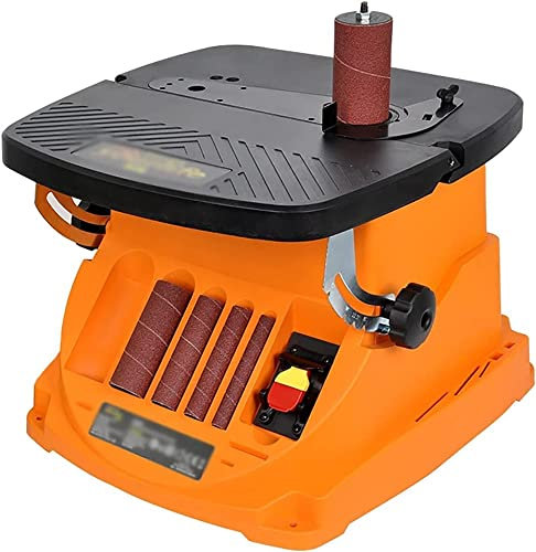 Machine de polissage et d'affûtage DIY, ponceuse à bande électrique, réglage multi-angles, table élargie et épaissie, pour le polissage, le meulage du métal, du bois, du plastique, de l'aluminium, 4