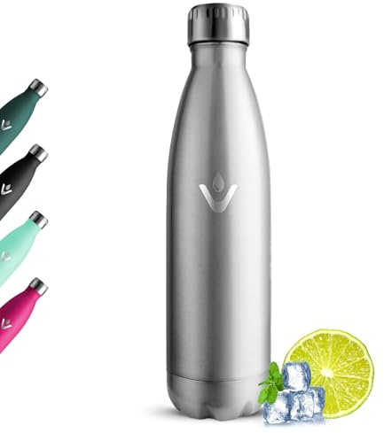 Grsta Borraccia Termica 750ml, Senza Perdite Borraccia, Conserva 24H Frio/12H Calor, Borracce Termiche Senza BPA, Borraccia Acciaio Inox, Reutilizable Bottiglia Termica per Bicicleta, Corsa, Viaje