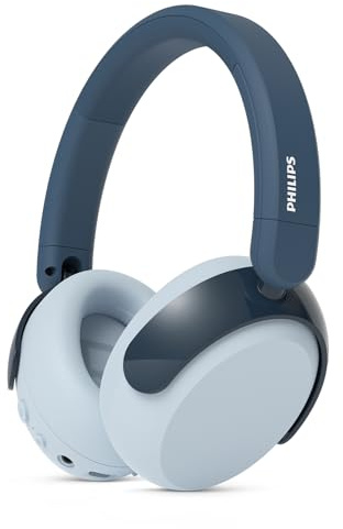 Philips TAK5500RT 5500 Series Auriculares Infantiles Plegables inalámbricos on Ear Cancelación de Ruido, 34 Horas de reproducción ANC, Volumen Limitado, Audio compartido, Cable USB-C Incluido