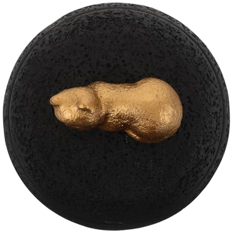 Toyvian Urne Funéraire pour Chat en Ciment Noir 350 ML, Protection Robuste et Design Élégant pour Souvenir et Mémoire de Chat