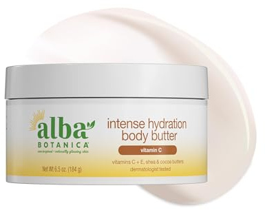 Alba Botanica Intense Hydration Whipped Body Butter, with Shea, Cocoa, and Kukui Nut Butters, 6.5 Oz (Packaging May Vary)