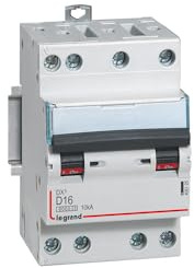 408126 Disjoncteur tétrapolaire 16A - 4P Courbe D - 6/10kA - À vis - Legrand DX3