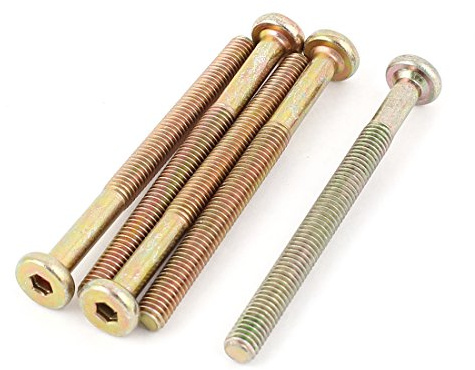 uxcell M6 x 70mm Threaded 1mm Pitch Hex Socket Head Cap Screws Bolts 5 Pcs