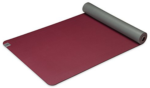 Gaiam Yogamatte Earth Lover Gymnastik- und Fitnessmatte für alle Arten von Yoga, Pilates und Bodenübungen, Magenta/Grau, 5 mm