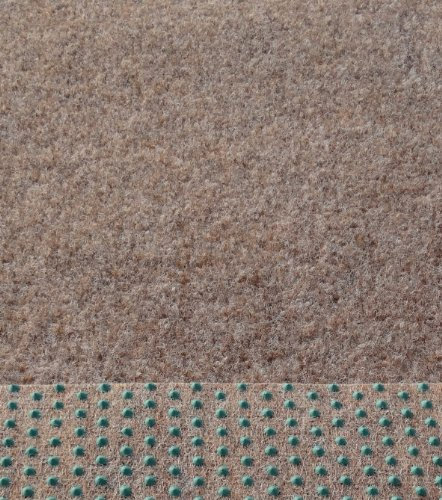 Kunstrasen Rasenteppich mit Noppen angenehm weich, 133cm Breite, Farbe beigebraun (650 x 133 cm)