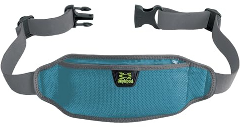 Amphipod AirFlow Lite Waistpack, Minimalist Runners Storage Fanny Waist Pack for Running, Jogging & Walking, Men & Women - Aqua - L