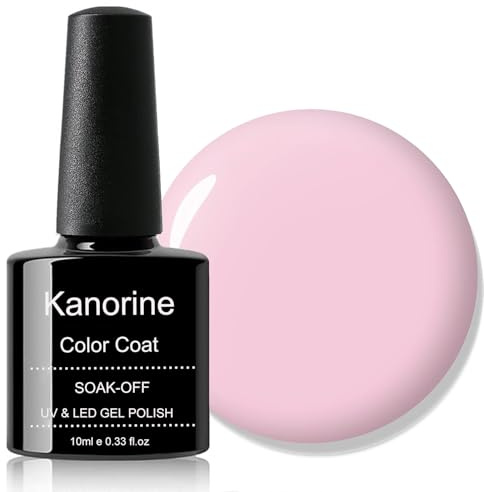 KANORINE Gel Polish Soak-Off UV/LED Gel Nail Polish ,blush,pale, pink Color Coat Gel Nail Varnish Nail Art TYPE 10ml