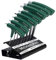 MichaelPro MP001045 8-Teilig - Zweiseitiger Kugelkopf Imbusschlüssel Satz mit Griff - Hex Key Set mit Praktischem Aufbewahrungsständer (SAE), Grün