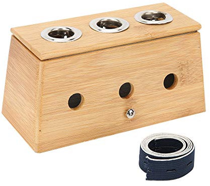 3 Löcher Moxa Moxibustion Box Moxa Sticks Brenner Akupunktur Moxa Roller Stick Halter Schonende Moxibustion Heiztherapie Box Linderung von Müdigkeit