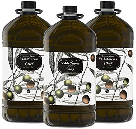 Valdecuevas Chef 5 L caja de 3 Aceite de Oliva Virgen Extra Arbequina AOVE