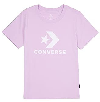 Converse Damen T-Shirt Boosted Star Chevron Tee 10018569 Pale Amethyst Flieder, Größe:XS