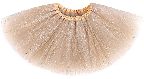 Falda Tutú para Niñas, Vestido de Princesa con Falda de Tul 3 Capas y Cinta Elástica, Disfraz Baile Ballet Tutú para Danza Halloween Regalo de Cumpleaños Fiestas de Disfraz Rendimiento