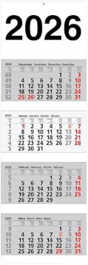 4-Monats-Wandkalender 2026