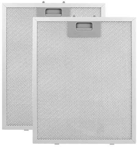 YANGUN 2 Pack Cooker Hood Filter, 320x260mm 5-Layer Cooker Hood Filter Replacement, Extractor Fan Filter, Mesh Hood Vent Filter, Aluminum Range Hood Grease Filters for Many Brands of Hoods