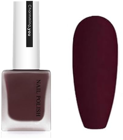 Virellay Rot Mztte Nagellack, Dunkelrot Schnelltrocknend & Langanhaltend ungiftige Nagellacke Ohne UV-Lampe, Hochwertig Nagellack Matt Effect, Matte Nail Polish für Anfänger DIY Nail Art