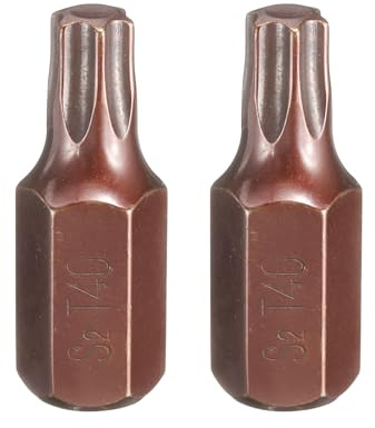 QUARKZMAN Torx bits T40 S2 stål rödaktig 2 stycken