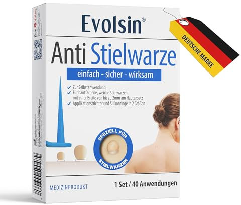 Evolsin® Anti acrocordones – eficaz contra las verrugas del tallo para el hogar – eficaz, seguro y fácil sin productos químicos – Ideal para cuello, axilas y cuerpo