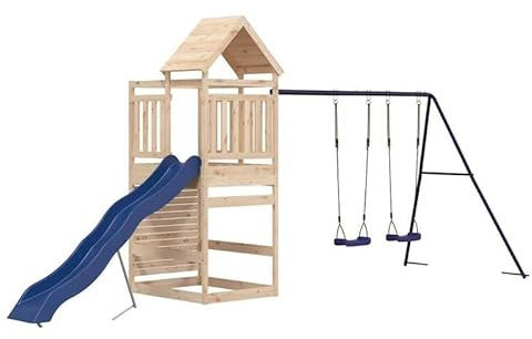 Torre da gioco in legno massello di pino – Attrezzo da gioco per bambini | Durevole e naturale | Ideale per giardino, parco giochi e tempo libero | Giocattolo in legno sicuro e stabile