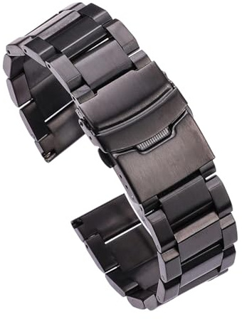 Cong Yi Klockarmband I Rostfritt Stål Kvinnor Män Metall Klockarmband Länkarmband 18 Mm 20 Mm 22 Mm 24 Mm Tillbehör Silver Rose Guld Svart(Black,20mm)