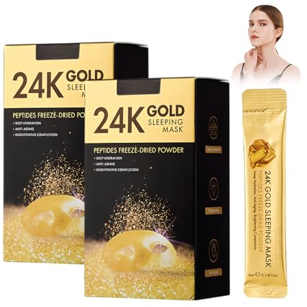 Polvere per Maschere Hydro Jelly, Maschera Modellante 24K Gold Idratante, Maschera Gel Peel Off per Tutti i Tipi di Pelle, Trattamento Spa Professionale e Domestico, 40 pezzi